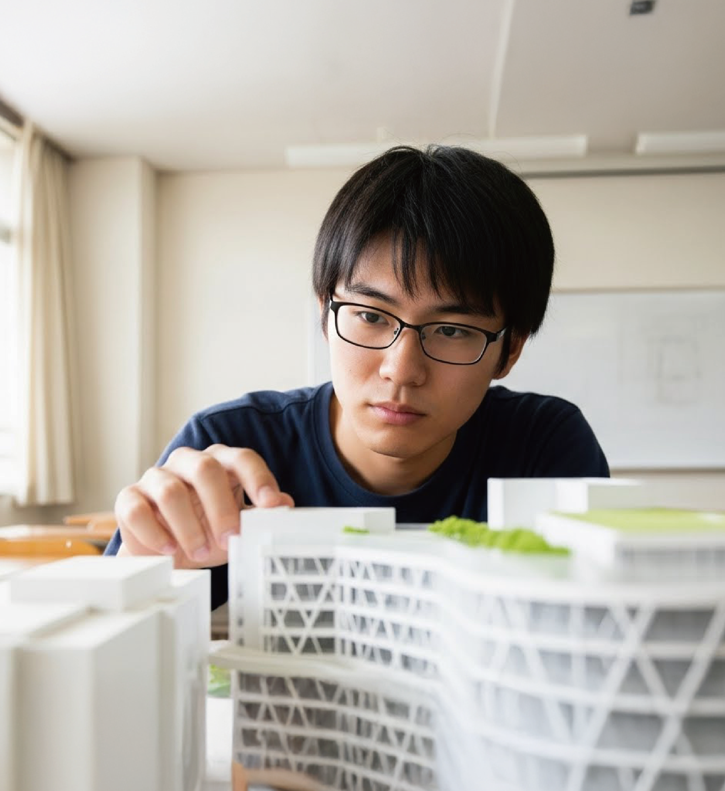 造形学部建築学科 体験授業の様子